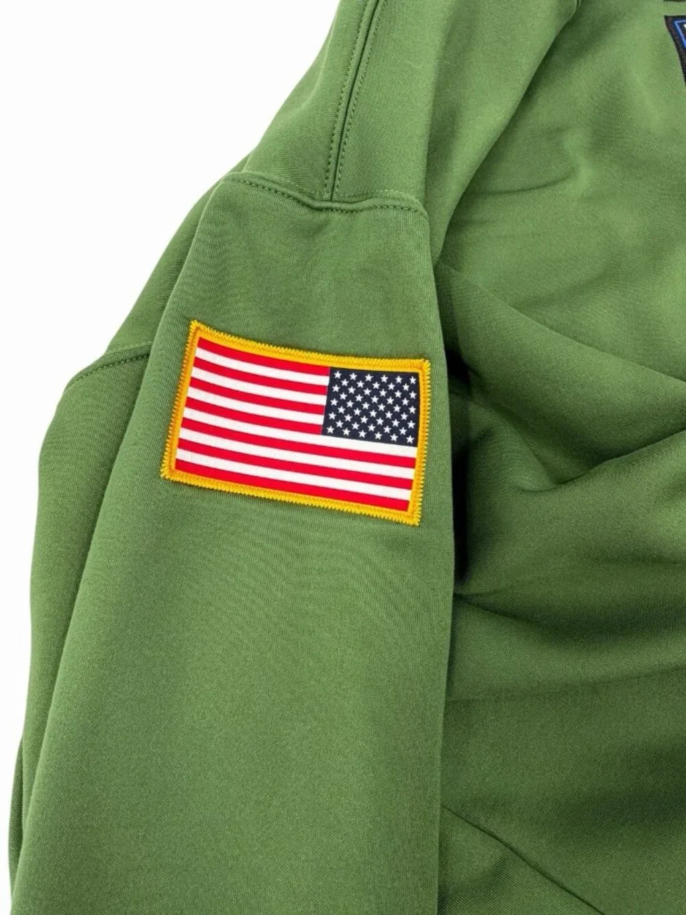 NIKE Men's Green Air Force Academy Crewneck Embroidered Patch Sweatshirt Small